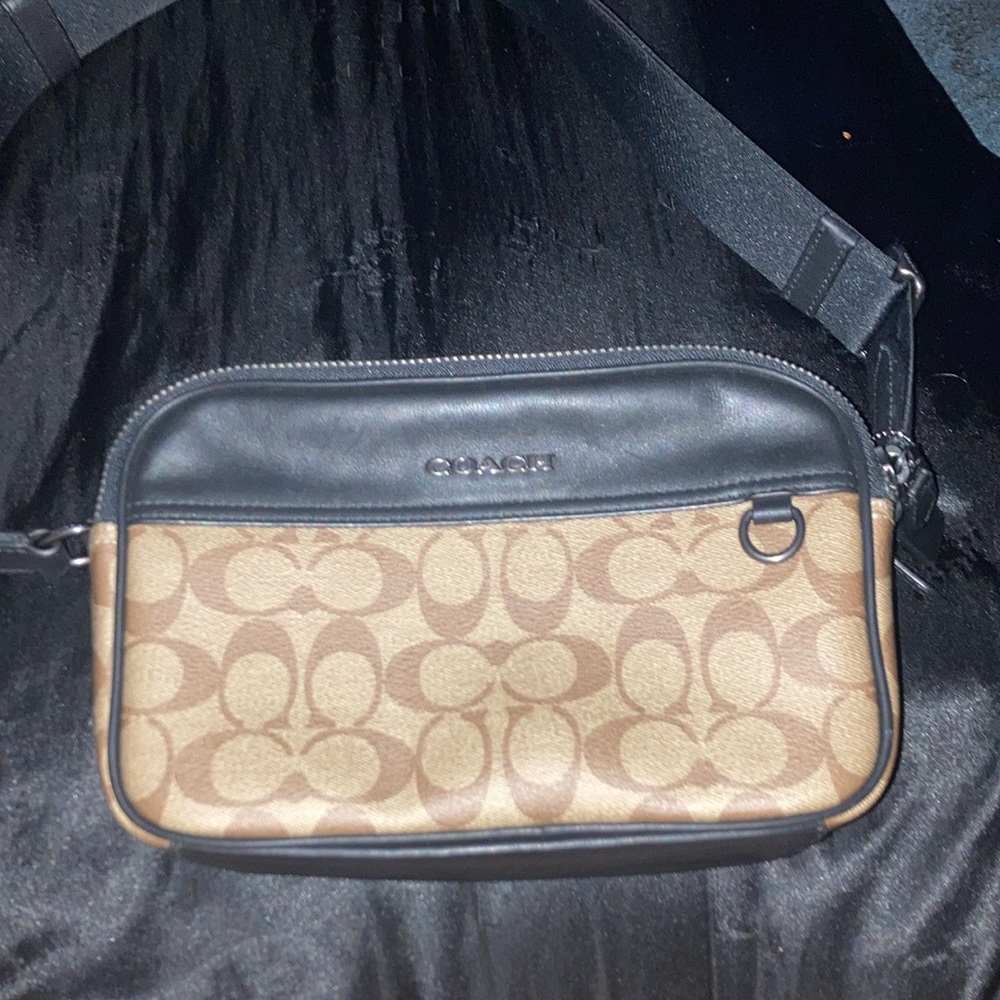 Coach Black and Brown Belt Bag